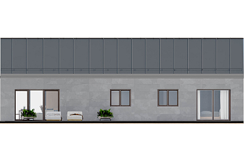 Dom 100 m² mieszkalny, modułowy, całoroczny TURSK V25_A4_Mix