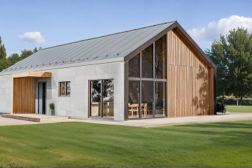 Dom 100 m² mieszkalny, modułowy, całoroczny TURSK V25_A4_Mix