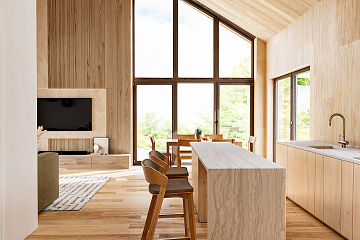 Dom 100 m² mieszkalny, modułowy, całoroczny TURSK V25_A4_Mix