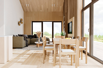 Dom 100 m² mieszkalny, modułowy, całoroczny TURSK V25_A4_Mix