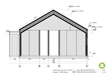 Dom 113 m² mieszkalny, modułowy, całoroczny TURSK V25_A2_Mix1