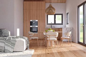 Dom 92 m² mieszkalny, modułowy, całoroczny PISZ V26_A1