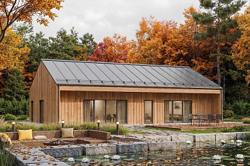 Dom 110 m² mieszkalny, modułowy, całoroczny MALBORK V27_A1