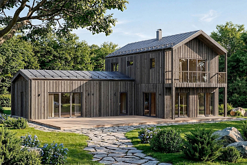 Dom 141 m² mieszkalny, modułowy, całoroczny SOLINA V28_A1