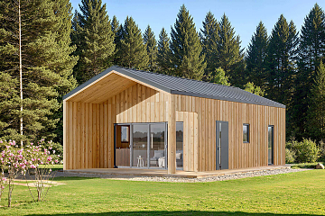 Dom 44 m² mieszkalny, modułowy, całoroczny JAMNO V2.1_A1