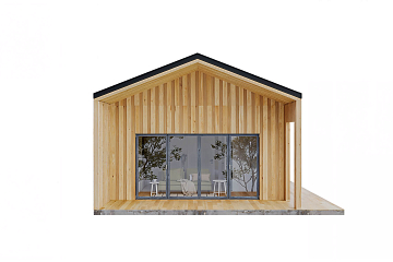 Dom 44 m² mieszkalny, modułowy, całoroczny JAMNO V2.1_A1