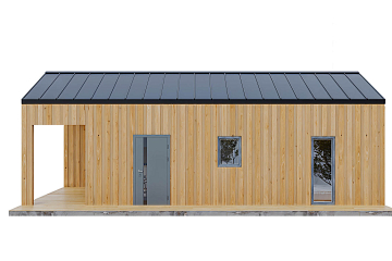 Dom 44 m² mieszkalny, modułowy, całoroczny JAMNO V2.1_A1
