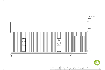 Dom 44 m² mieszkalny, modułowy, całoroczny RYTEL V2_A1