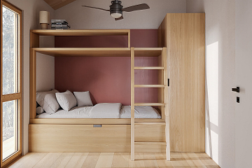 Dom 44 m² mieszkalny, modułowy, całoroczny JARACZ V2_A2