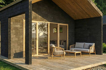 Dom 44 m² mieszkalny, modułowy, całoroczny JARACZ V2_A2_ROI