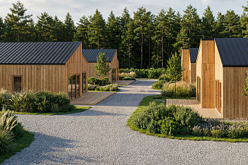 Dom 49 m² mieszkalny, modułowy, całoroczny BANINO V3_A1_ROI