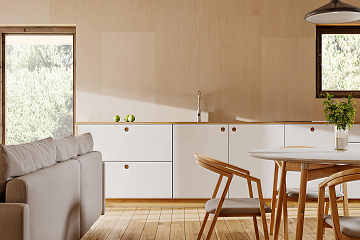 Dom 91 m² mieszkalny, modułowy, całoroczny JANTAR V4_A1