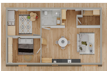 Dom 93 m² mieszkalny, modułowy, całoroczny BEKA V4_A2