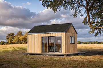 Domek całoroczny 16 m² modułowy BACZYNA V6_A1