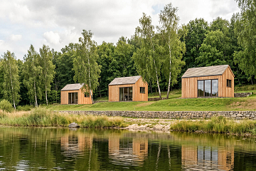 Domek całoroczny 16 m² modułowy BACZYNA V6_A1_INV