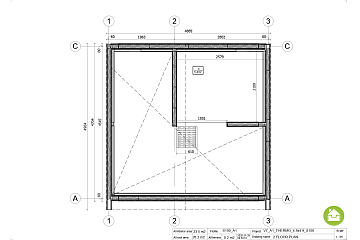 Dom 24 m² mieszkalny, modułowy, całoroczny GORAJ V7_A1