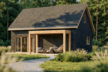 Dom 54 m² mieszkalny, modułowy, całoroczny SZTUM V8_A2_ROI