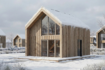 Dom 58 m² mieszkalny, modułowy, całoroczny BRZEZNO V11.1_A1