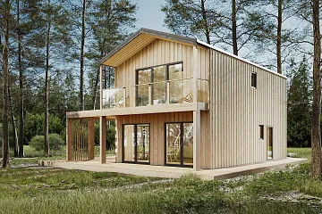 Dom 97 m² mieszkalny, modułowy, całoroczny ROSKO V5_A1