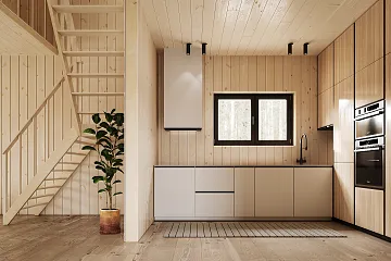 Dom 97 m² mieszkalny, modułowy, całoroczny ROSKO V5_A1