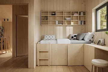 Dom 97 m² mieszkalny, modułowy, całoroczny ROSKO V5_A1