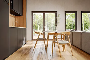 Dom 59 m² mieszkalny, modułowy, całoroczny SOBIN V16_A2_Mix