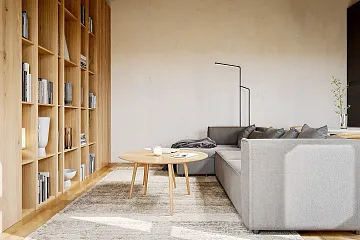 Dom 59 m² mieszkalny, modułowy, całoroczny SOBIN V16_A2_Mix