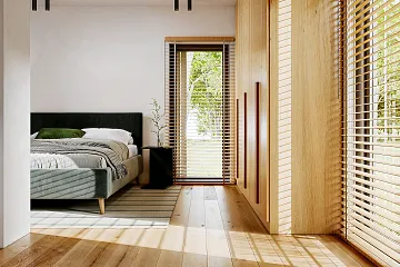 Dom 59 m² mieszkalny, modułowy, całoroczny SOBIN V16_A2_Mix