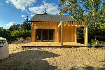 Dom 54 m² mieszkalny, modułowy, całoroczny SAWIN V8_A1