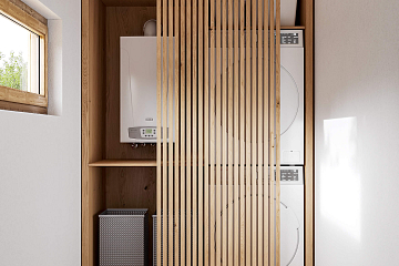 Dom 70 m² mieszkalny, modułowy, całoroczny TUREW V12_A4_Mix