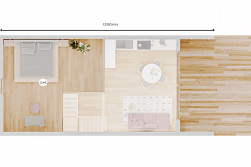 Dom 80 m² mieszkalny, modułowy, całoroczny JENIN V23_A1