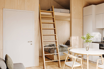 Dom 24 m² mieszkalny, modułowy, całoroczny GORAJ V7_A1