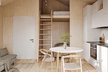 Dom 24 m² mieszkalny, modułowy, całoroczny GORAJ V7_A1