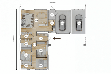 Dom 127 m² mieszkalny, modułowy, całoroczny OSOWIEC V31_A4_Mix