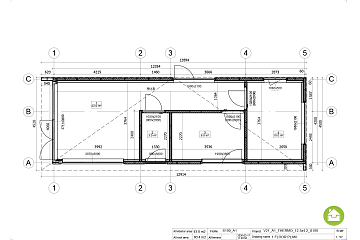 Dom 43 m² mieszkalny, modułowy, całoroczny KANIN V21_A1_ROI