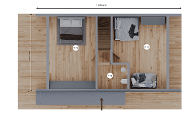 Dom 98 m² mieszkalny, modułowy, całoroczny ZNIN V13_A1_Mix2