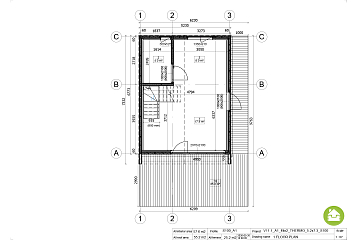 Dom 58 m² mieszkalny, modułowy, całoroczny MILOWIN V11.1_A1_Mix2_ROI