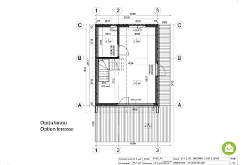 Dom 58 m² mieszkalny, modułowy, całoroczny BRZEZNO V11.1_A1_ROI