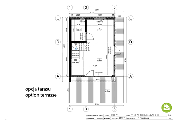 Dom 58 m² mieszkalny, modułowy, całoroczny KARPACZ V14.1_A1
