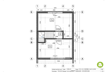 Dom 58 m² mieszkalny, modułowy, całoroczny KARPACZ V14.1_A1