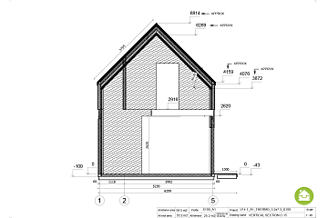 Dom 58 m² mieszkalny, modułowy, całoroczny KARPACZ V14.1_A1